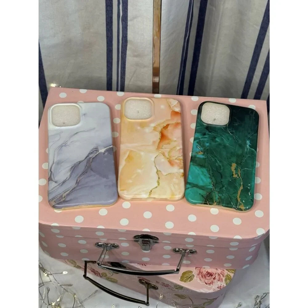 iPhone 13 Pro Max phone cases, Matte Marble Look